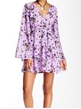Free People Purple Floral Mini Dress